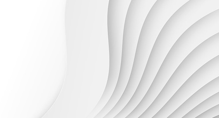 A white abstract background with wavy lines.