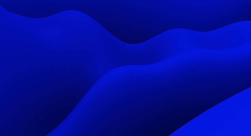 A blue abstract background with wavy lines.