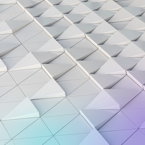 A 3d image of a white background with triangles.