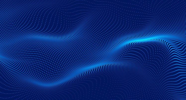 blue digital waves