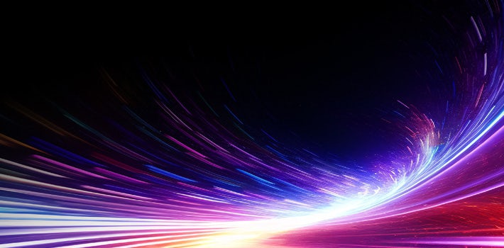 A colorful abstract background with light streaks.