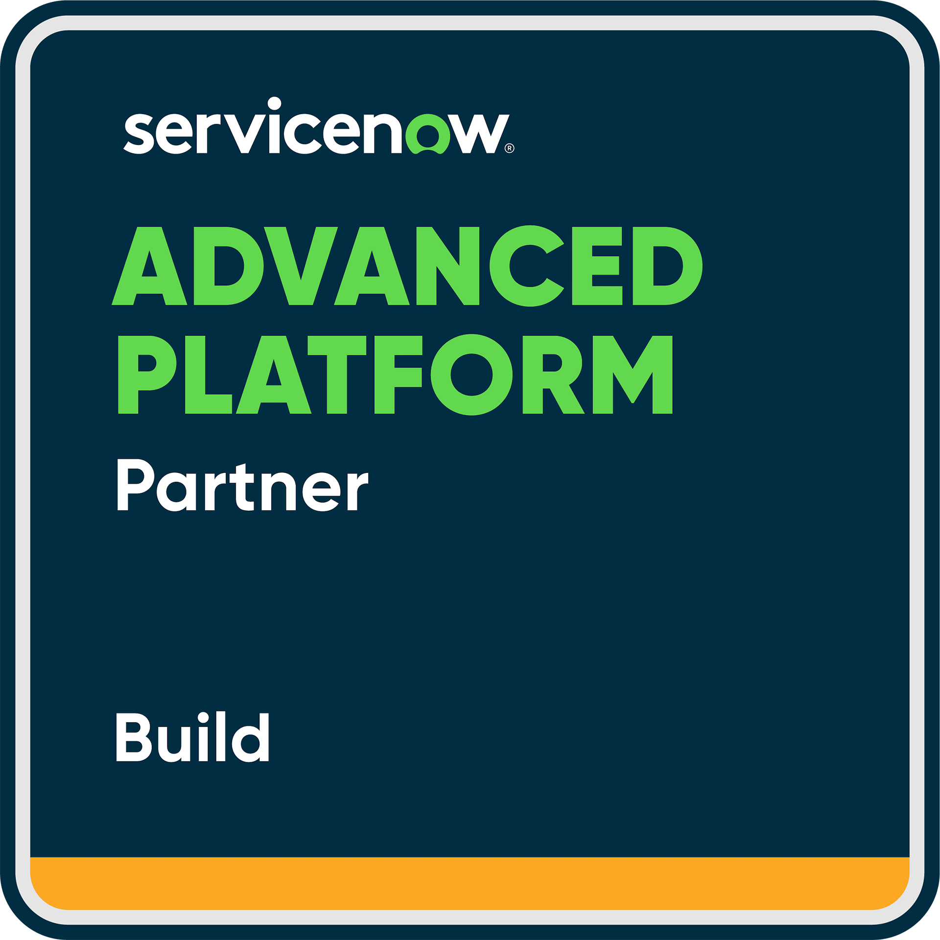 ServiceNow Advanced Platform Partner Build logo